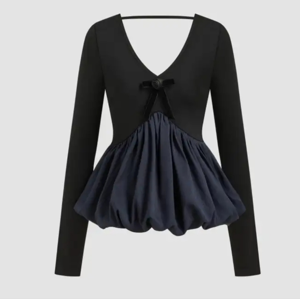 Zara To My Lovers Bubble Hem Top